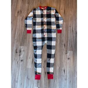 Christmas One Piece Pajamas Tailgate Flap Size Large Lazy One Flapjacks